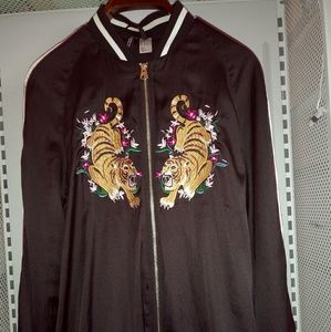H&M embroidered bomber
